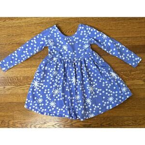 Hanna Andersson Girls' Blue Printed Skater Dress Size 4